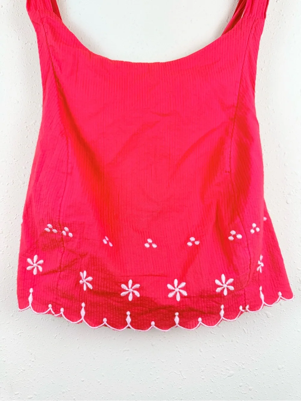 Free People Kayla Tie Red Crop Open Back Top Size XL NWT